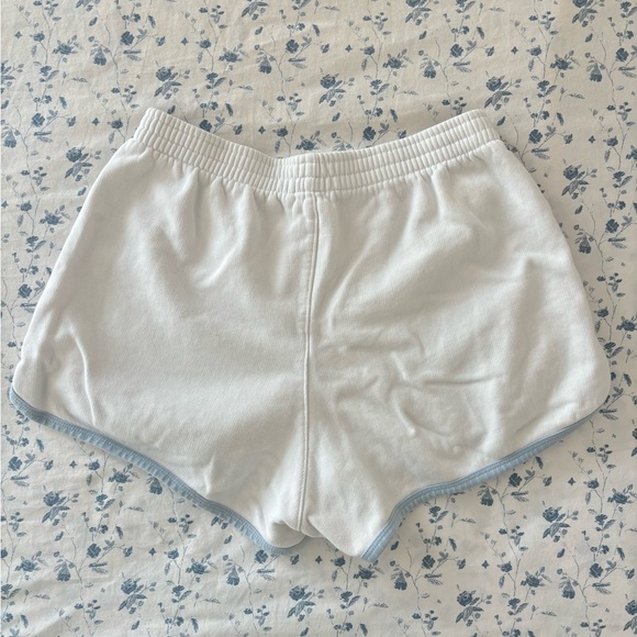 Brandy Melville white and blue Newport shorts - Picture 3 of 4